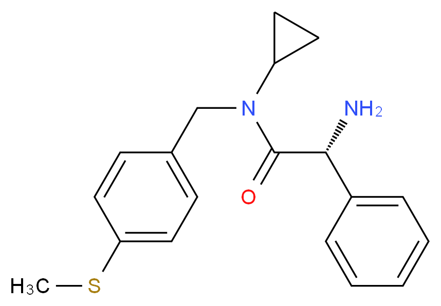 (2R)-2-amino-N-cyclopropyl-N-[4-(methylthio)benzyl]-2-phenylacetamide_Molecular_structure_CAS_)