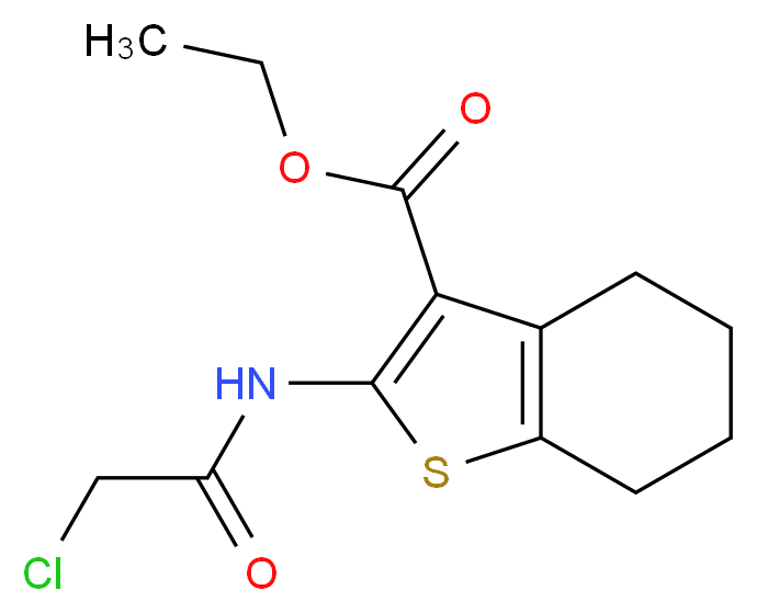 Ethyl 2-[(2-chloroacetyl)amino]-4,5,6,7-tetrahydro-1-benzothiophene-3-carboxylate_Molecular_structure_CAS_)