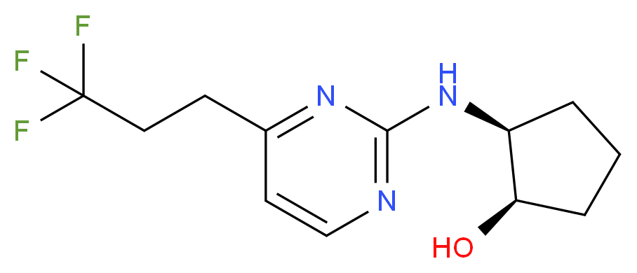 (1R,2S)-2-{[4-(3,3,3-trifluoropropyl)pyrimidin-2-yl]amino}cyclopentanol_Molecular_structure_CAS_)