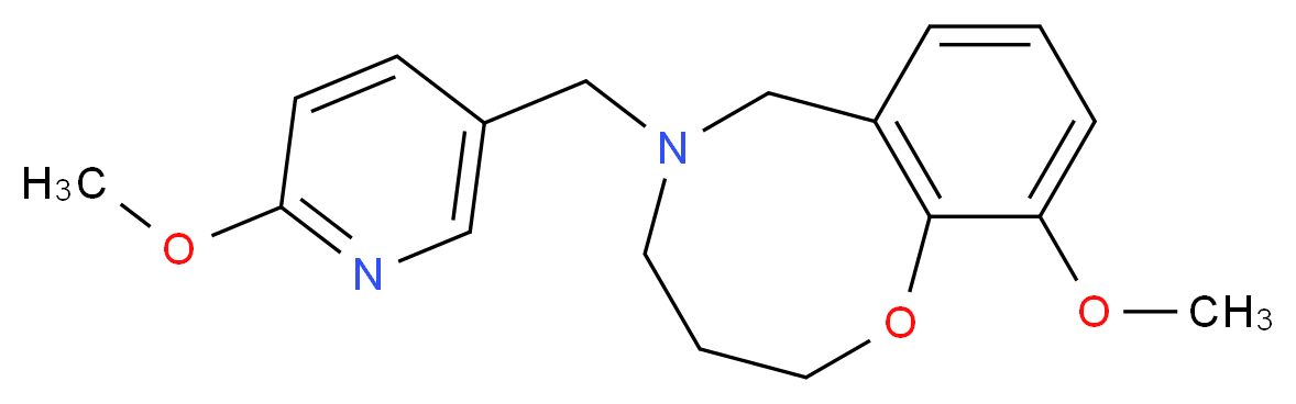 10-methoxy-5-[(6-methoxypyridin-3-yl)methyl]-3,4,5,6-tetrahydro-2H-1,5-benzoxazocine_Molecular_structure_CAS_)
