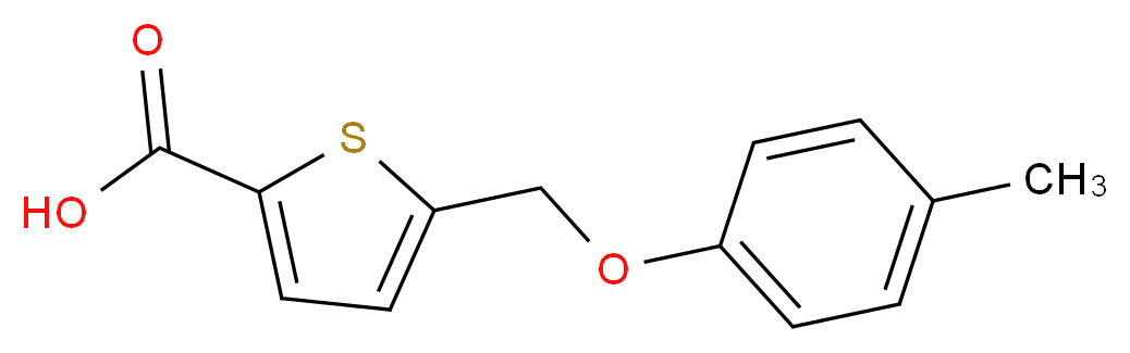 5-(4-methylphenoxymethyl)thiophene-2-carboxylic acid_Molecular_structure_CAS_)