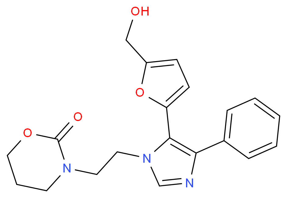 3-(2-{5-[5-(hydroxymethyl)-2-furyl]-4-phenyl-1H-imidazol-1-yl}ethyl)-1,3-oxazinan-2-one_Molecular_structure_CAS_)