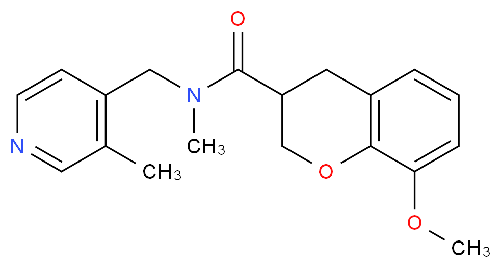 8-methoxy-N-methyl-N-[(3-methyl-4-pyridinyl)methyl]-3-chromanecarboxamide_Molecular_structure_CAS_)