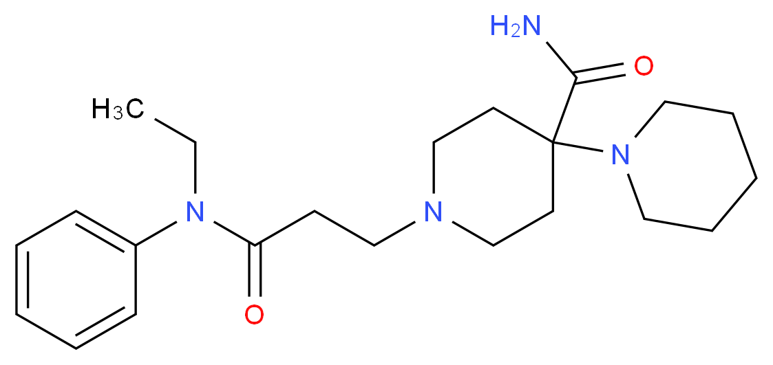 1'-{3-[ethyl(phenyl)amino]-3-oxopropyl}-1,4'-bipiperidine-4'-carboxamide_Molecular_structure_CAS_)