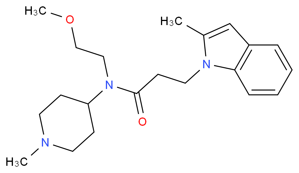 N-(2-methoxyethyl)-3-(2-methyl-1H-indol-1-yl)-N-(1-methylpiperidin-4-yl)propanamide_Molecular_structure_CAS_)