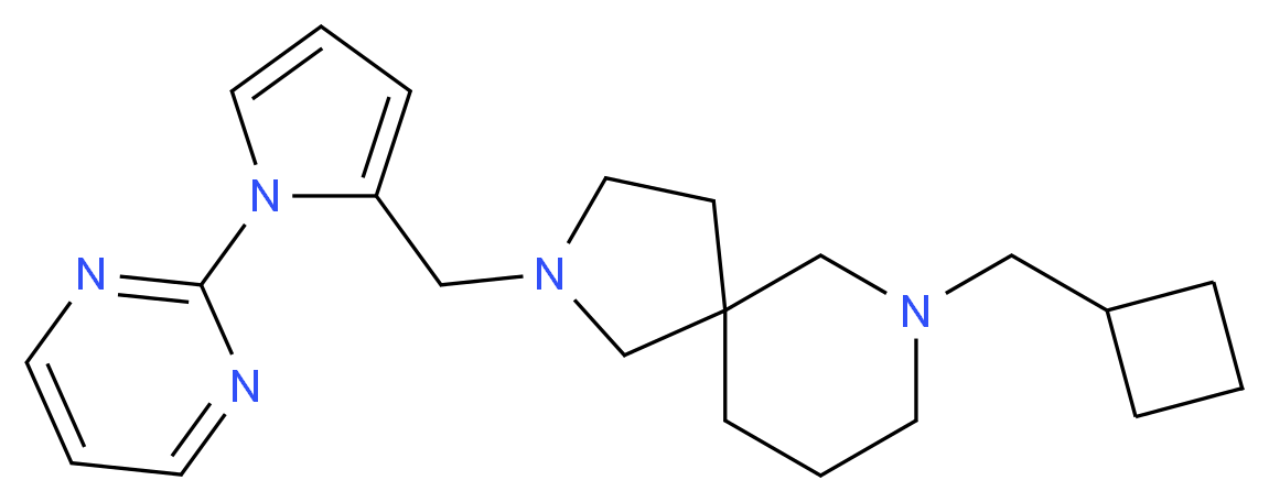 7-(cyclobutylmethyl)-2-{[1-(2-pyrimidinyl)-1H-pyrrol-2-yl]methyl}-2,7-diazaspiro[4.5]decane_Molecular_structure_CAS_)