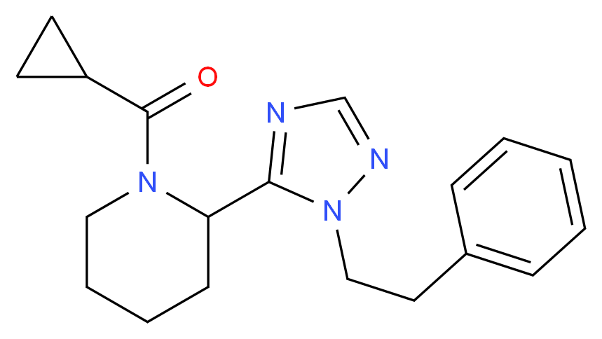 1-(cyclopropylcarbonyl)-2-[1-(2-phenylethyl)-1H-1,2,4-triazol-5-yl]piperidine_Molecular_structure_CAS_)