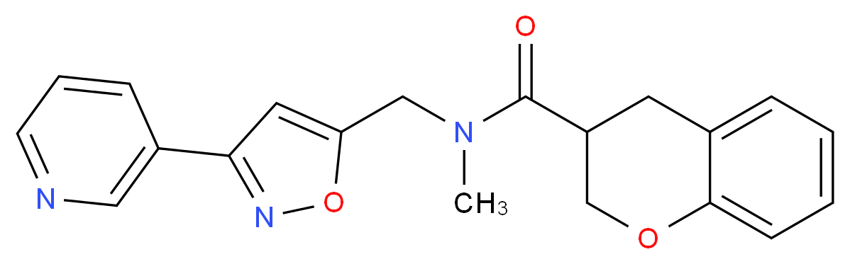 N-methyl-N-[(3-pyridin-3-ylisoxazol-5-yl)methyl]chromane-3-carboxamide_Molecular_structure_CAS_)