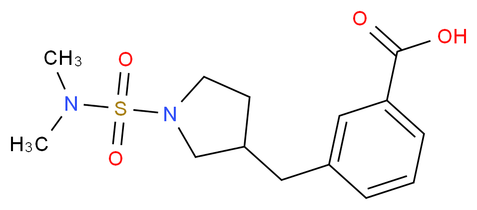 3-({1-[(dimethylamino)sulfonyl]-3-pyrrolidinyl}methyl)benzoic acid_Molecular_structure_CAS_)