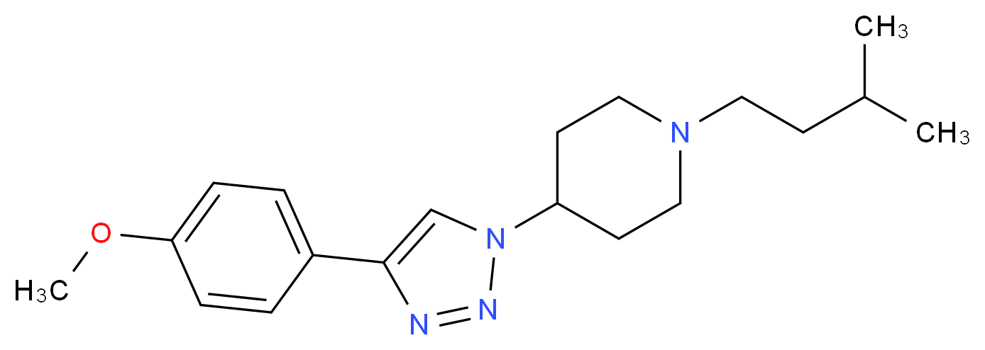 4-[4-(4-methoxyphenyl)-1H-1,2,3-triazol-1-yl]-1-(3-methylbutyl)piperidine_Molecular_structure_CAS_)