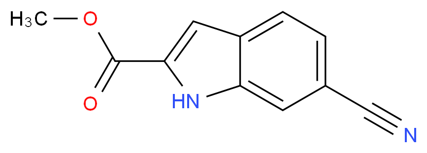 Methyl 6-cyano-1H-indole-2-carboxylate_Molecular_structure_CAS_)