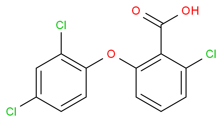 2-chloro-6-(2,4-dichlorophenoxy)benzoic acid_Molecular_structure_CAS_)