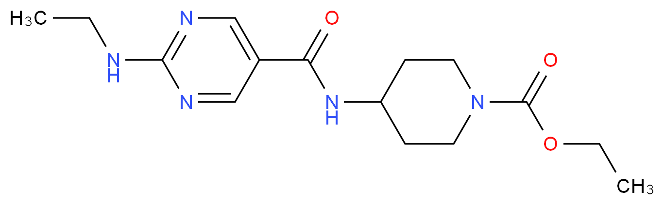 ethyl 4-({[2-(ethylamino)-5-pyrimidinyl]carbonyl}amino)-1-piperidinecarboxylate_Molecular_structure_CAS_)