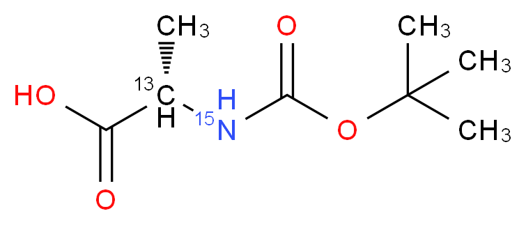 Boc-Ala-OH-2-13C,15N_Molecular_structure_CAS_)