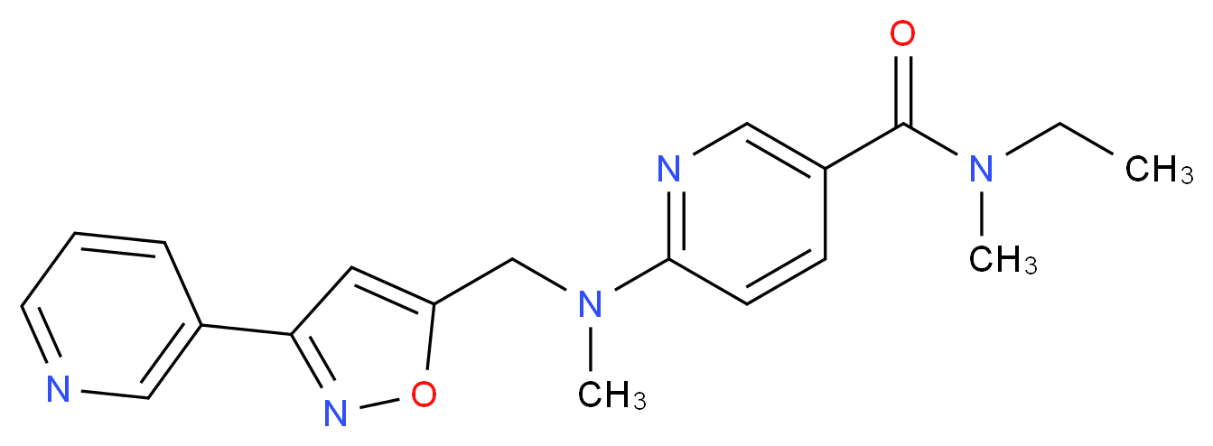 N-ethyl-N-methyl-6-(methyl{[3-(3-pyridinyl)-5-isoxazolyl]methyl}amino)nicotinamide_Molecular_structure_CAS_)