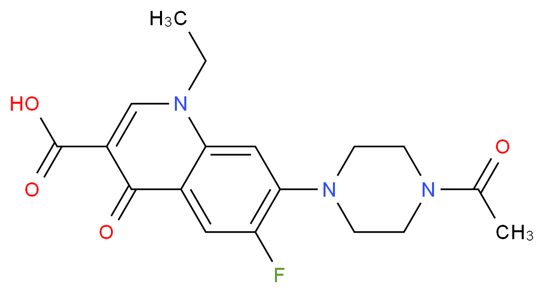 7-(4-acetylpiperazin-1-yl)-1-ethyl-6-fluoro-4-oxo-1,4-dihydroquinoline-3-carboxylic acid_Molecular_structure_CAS_74011-56-6)