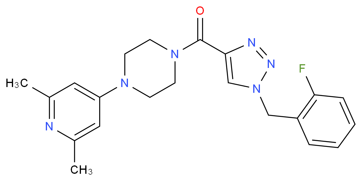 1-(2,6-dimethyl-4-pyridinyl)-4-{[1-(2-fluorobenzyl)-1H-1,2,3-triazol-4-yl]carbonyl}piperazine_Molecular_structure_CAS_)