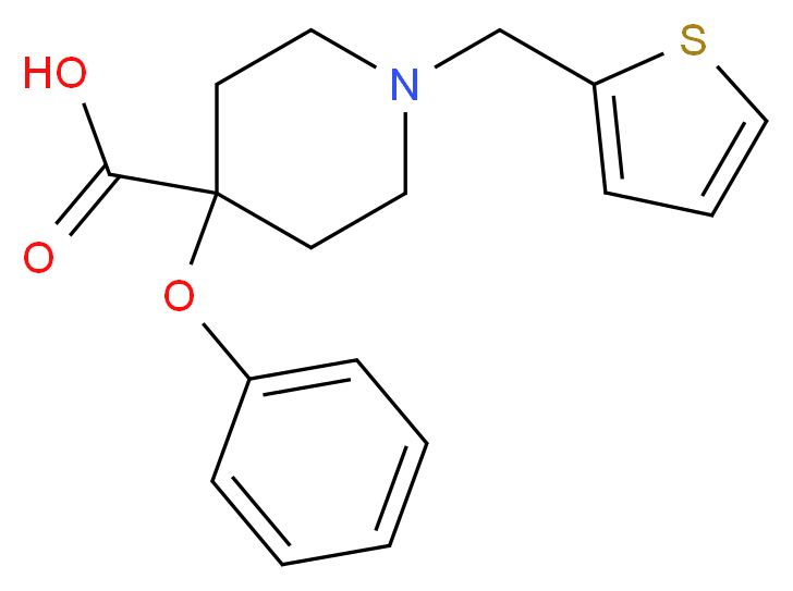 4-phenoxy-1-(2-thienylmethyl)piperidine-4-carboxylic acid_Molecular_structure_CAS_)