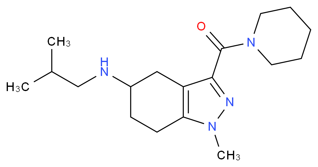 N-isobutyl-1-methyl-3-(1-piperidinylcarbonyl)-4,5,6,7-tetrahydro-1H-indazol-5-amine_Molecular_structure_CAS_)