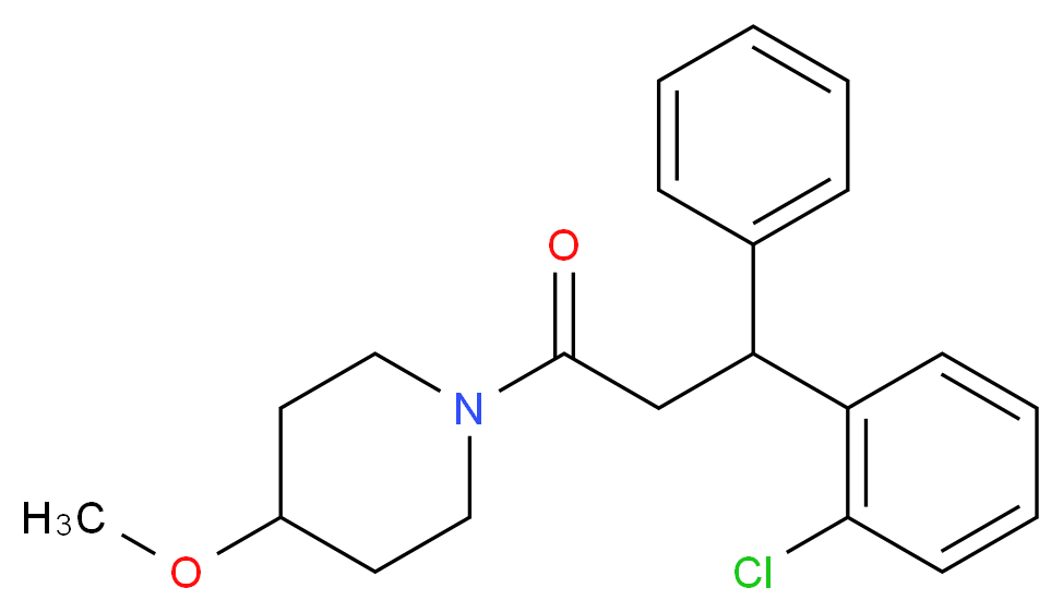 1-[3-(2-chlorophenyl)-3-phenylpropanoyl]-4-methoxypiperidine_Molecular_structure_CAS_)