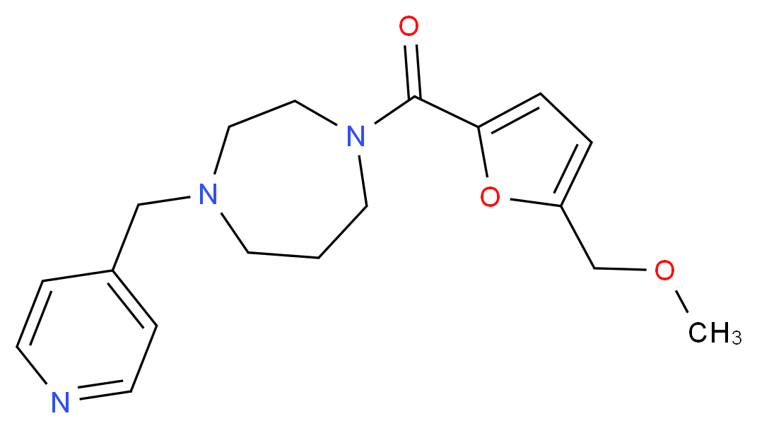1-[5-(methoxymethyl)-2-furoyl]-4-(4-pyridinylmethyl)-1,4-diazepane_Molecular_structure_CAS_)