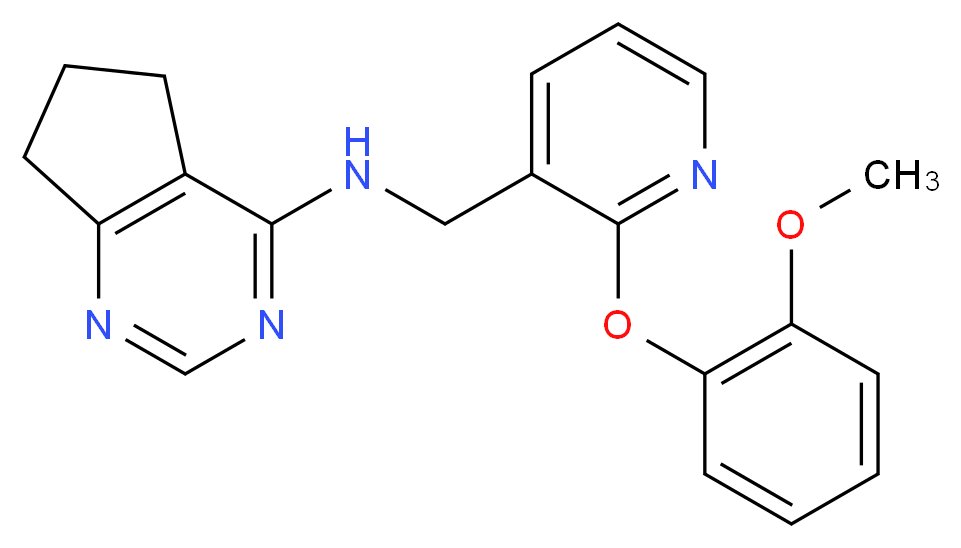 N-{[2-(2-methoxyphenoxy)pyridin-3-yl]methyl}-6,7-dihydro-5H-cyclopenta[d]pyrimidin-4-amine_Molecular_structure_CAS_)