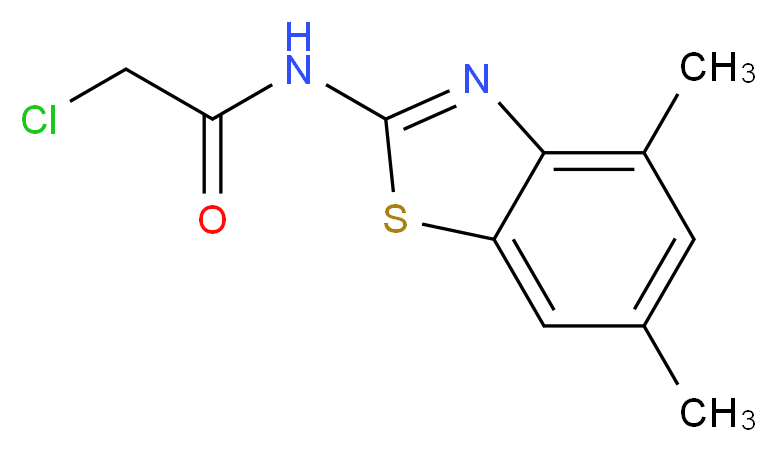 2-Chloro-N-(4,6-dimethyl-benzothiazol-2-yl)-acetamide_Molecular_structure_CAS_568551-21-3)