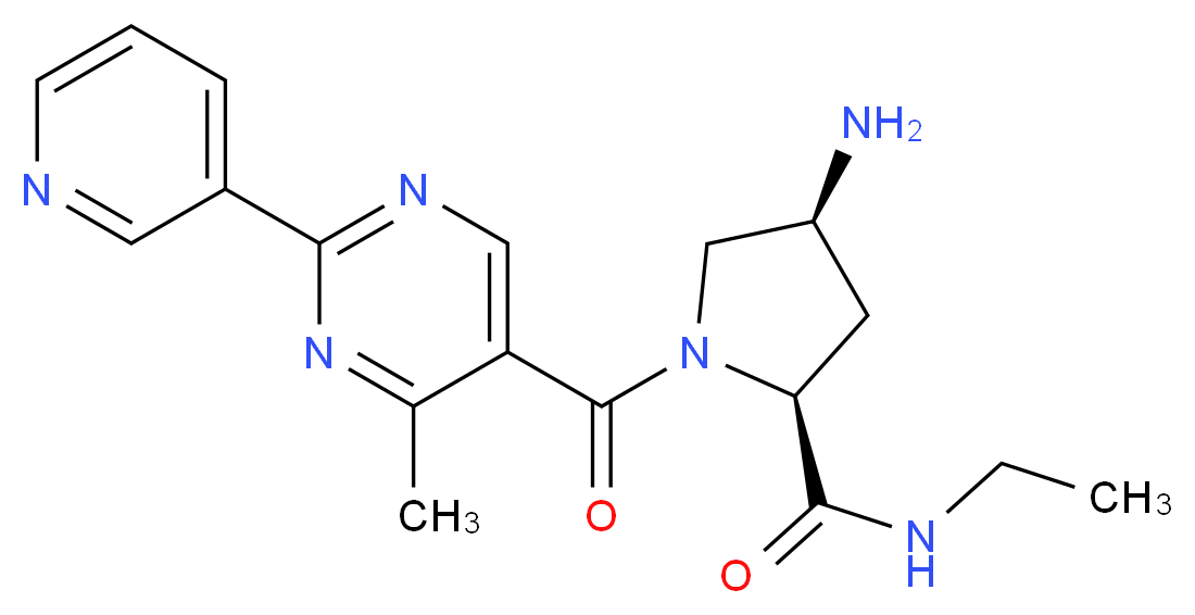 (4S)-4-amino-N-ethyl-1-[(4-methyl-2-pyridin-3-ylpyrimidin-5-yl)carbonyl]-L-prolinamide_Molecular_structure_CAS_)