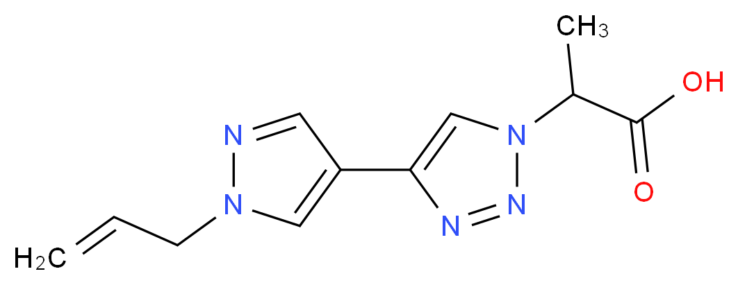 2-[4-(1-allyl-1H-pyrazol-4-yl)-1H-1,2,3-triazol-1-yl]propanoic acid_Molecular_structure_CAS_)