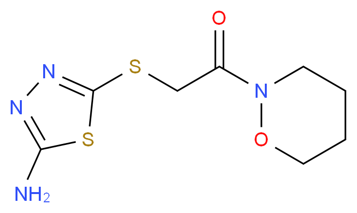 5-{[2-(1,2-oxazinan-2-yl)-2-oxoethyl]thio}-1,3,4-thiadiazol-2-amine_Molecular_structure_CAS_)