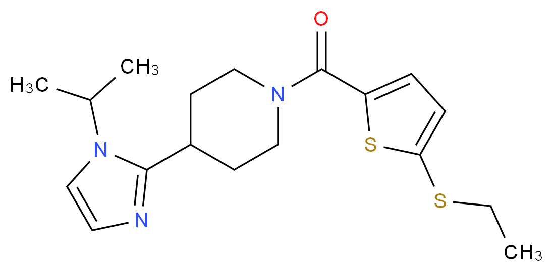 1-{[5-(ethylthio)-2-thienyl]carbonyl}-4-(1-isopropyl-1H-imidazol-2-yl)piperidine_Molecular_structure_CAS_)