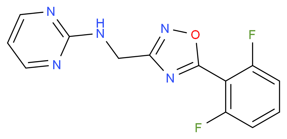 N-{[5-(2,6-difluorophenyl)-1,2,4-oxadiazol-3-yl]methyl}pyrimidin-2-amine_Molecular_structure_CAS_)