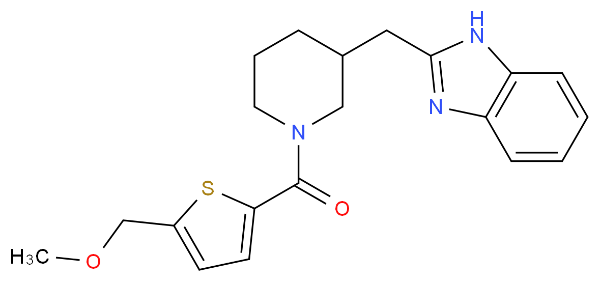 2-[(1-{[5-(methoxymethyl)-2-thienyl]carbonyl}-3-piperidinyl)methyl]-1H-benzimidazole_Molecular_structure_CAS_)