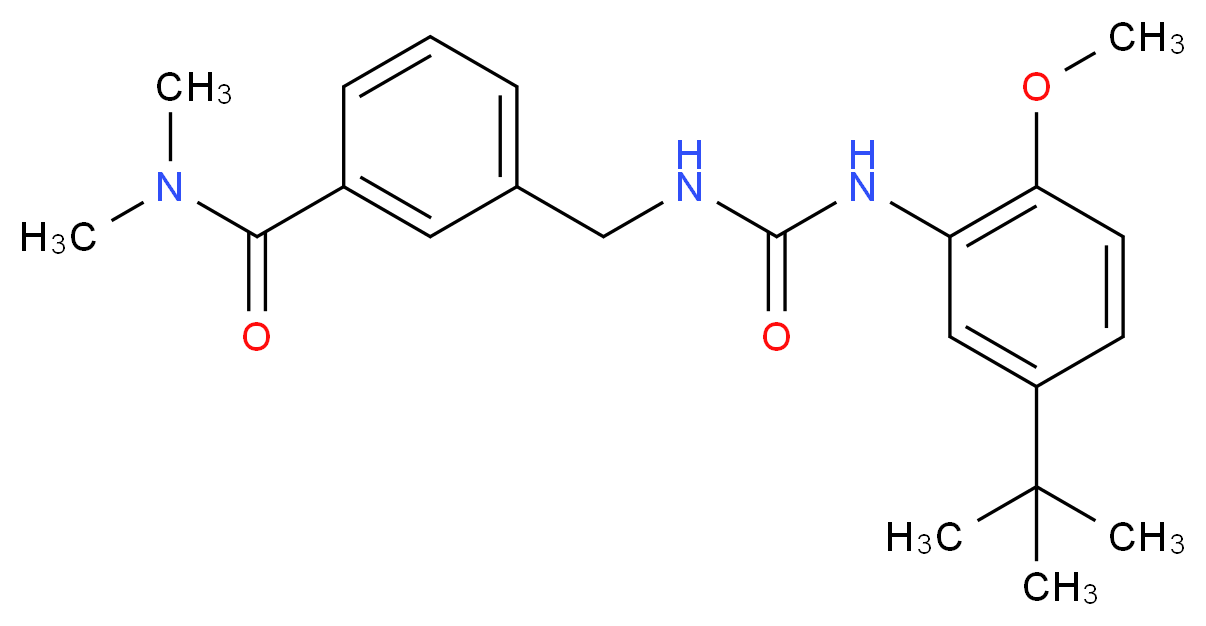 3-[({[(5-tert-butyl-2-methoxyphenyl)amino]carbonyl}amino)methyl]-N,N-dimethylbenzamide_Molecular_structure_CAS_)