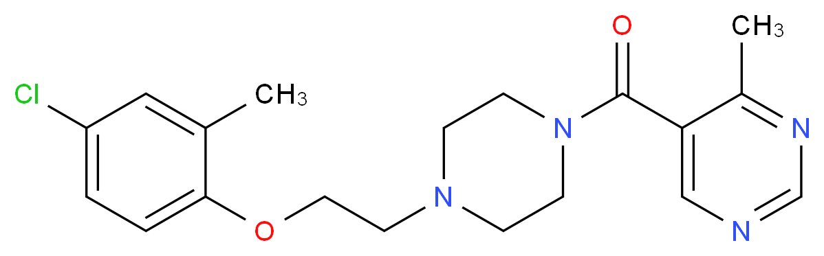 5-({4-[2-(4-chloro-2-methylphenoxy)ethyl]piperazin-1-yl}carbonyl)-4-methylpyrimidine_Molecular_structure_CAS_)