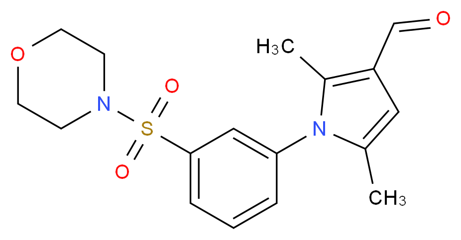 2,5-Dimethyl-1-[3-(morpholine-4-sulfonyl)-phenyl]-1H-pyrrole-3-carbaldehyde_Molecular_structure_CAS_)