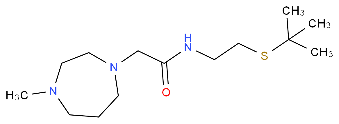 N-[2-(tert-butylthio)ethyl]-2-(4-methyl-1,4-diazepan-1-yl)acetamide_Molecular_structure_CAS_)