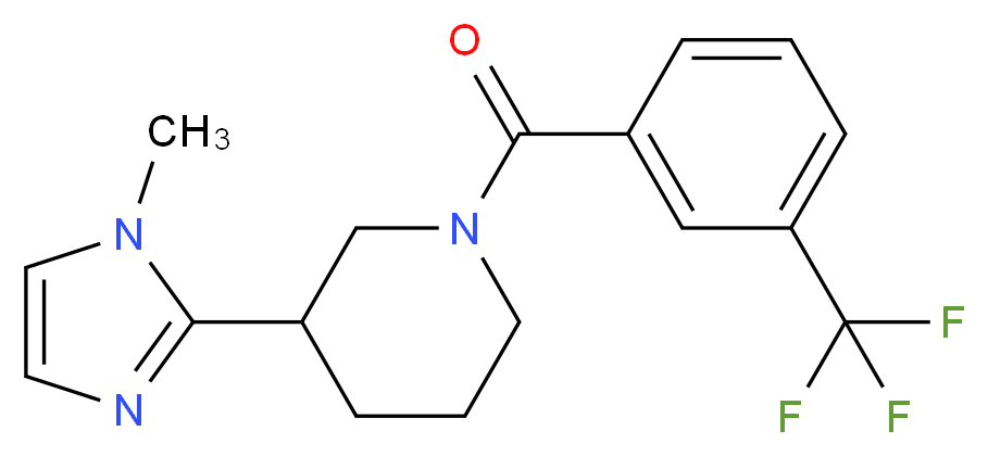 3-(1-methyl-1H-imidazol-2-yl)-1-[3-(trifluoromethyl)benzoyl]piperidine_Molecular_structure_CAS_)