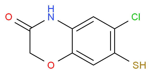 6-chloro-7-sulfanyl-3,4-dihydro-2H-1,4-benzoxazin-3-one_Molecular_structure_CAS_)