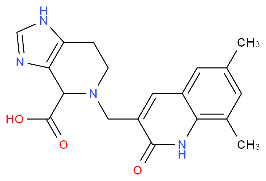 5-[(6,8-dimethyl-2-oxo-1,2-dihydro-3-quinolinyl)methyl]-4,5,6,7-tetrahydro-1H-imidazo[4,5-c]pyridine-4-carboxylic acid_Molecular_structure_CAS_)