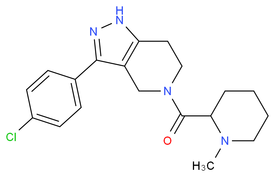 3-(4-chlorophenyl)-5-[(1-methyl-2-piperidinyl)carbonyl]-4,5,6,7-tetrahydro-1H-pyrazolo[4,3-c]pyridine_Molecular_structure_CAS_)