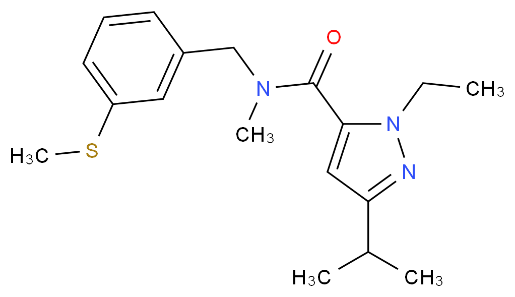 1-ethyl-3-isopropyl-N-methyl-N-[3-(methylthio)benzyl]-1H-pyrazole-5-carboxamide_Molecular_structure_CAS_)