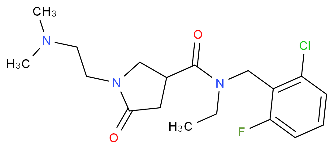 N-(2-chloro-6-fluorobenzyl)-1-[2-(dimethylamino)ethyl]-N-ethyl-5-oxopyrrolidine-3-carboxamide_Molecular_structure_CAS_)
