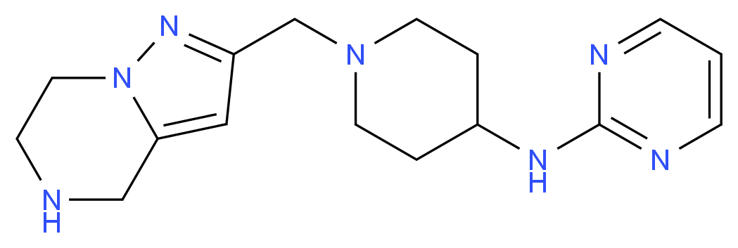 N-[1-(4,5,6,7-tetrahydropyrazolo[1,5-a]pyrazin-2-ylmethyl)-4-piperidinyl]-2-pyrimidinamine_Molecular_structure_CAS_)