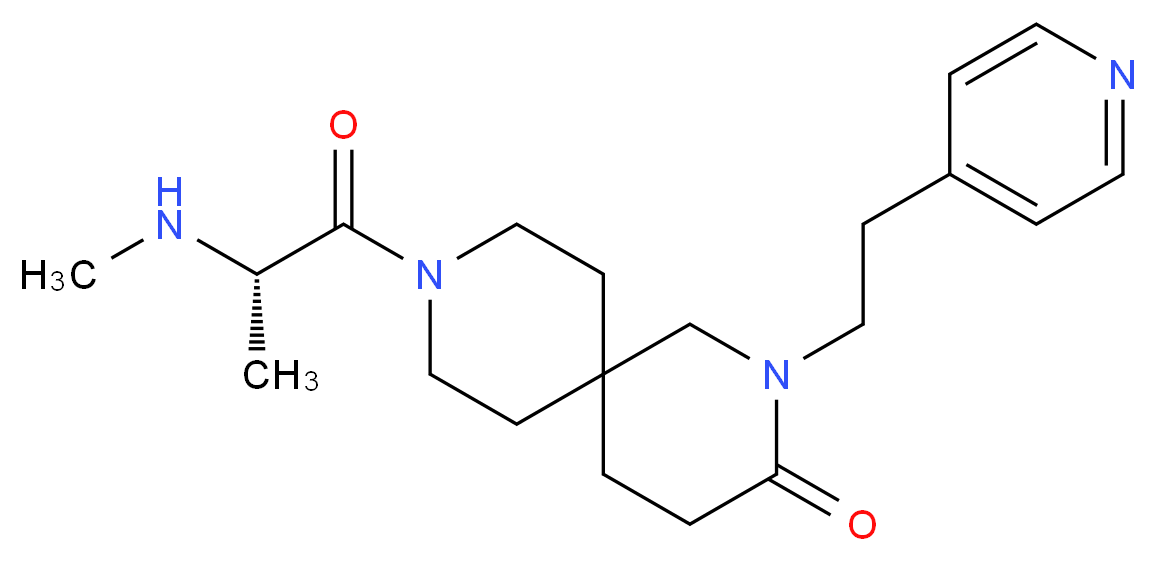 9-(N-methyl-L-alanyl)-2-(2-pyridin-4-ylethyl)-2,9-diazaspiro[5.5]undecan-3-one_Molecular_structure_CAS_)