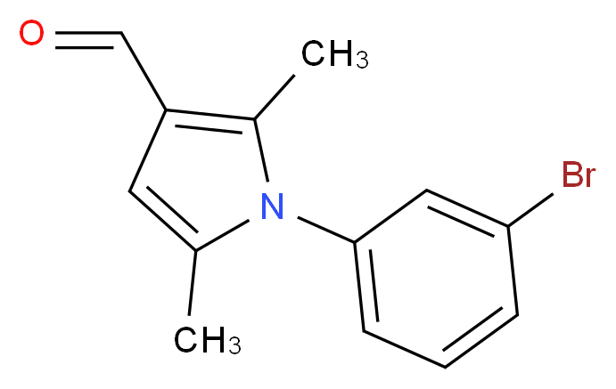 1-(3-bromophenyl)-2,5-dimethyl-1H-pyrrole-3-carbaldehyde_Molecular_structure_CAS_812642-64-1)