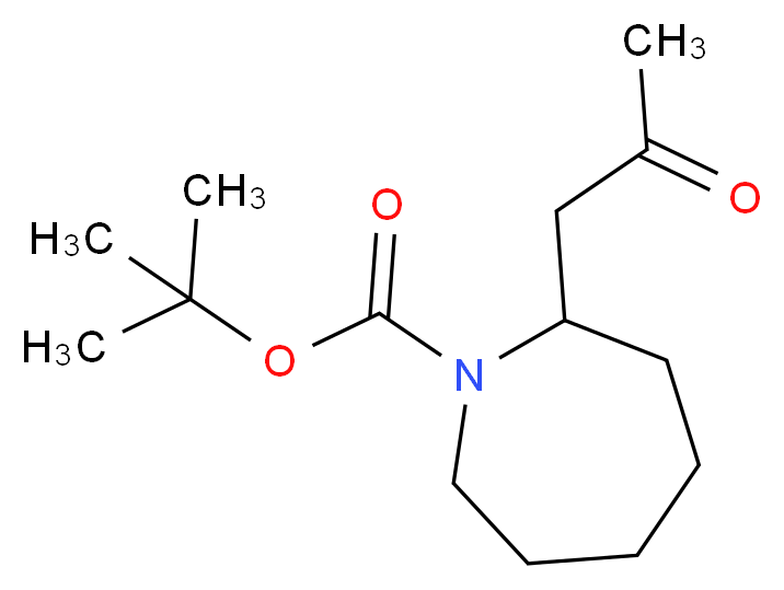 tert-butyl 2-(2-oxopropyl)azepane-1-carboxylate_Molecular_structure_CAS_)