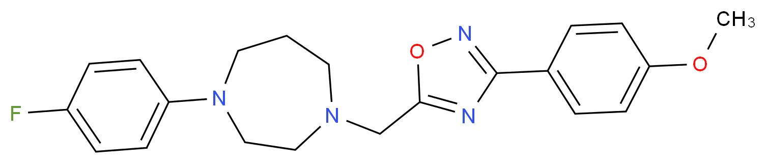 1-(4-fluorophenyl)-4-{[3-(4-methoxyphenyl)-1,2,4-oxadiazol-5-yl]methyl}-1,4-diazepane_Molecular_structure_CAS_)