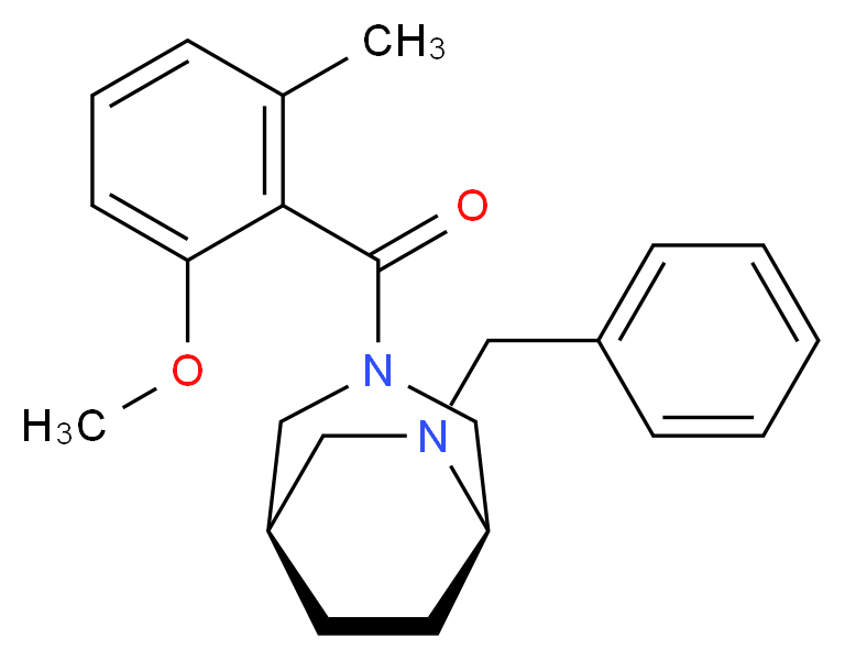 (1R*,5R*)-6-benzyl-3-(2-methoxy-6-methylbenzoyl)-3,6-diazabicyclo[3.2.2]nonane_Molecular_structure_CAS_)
