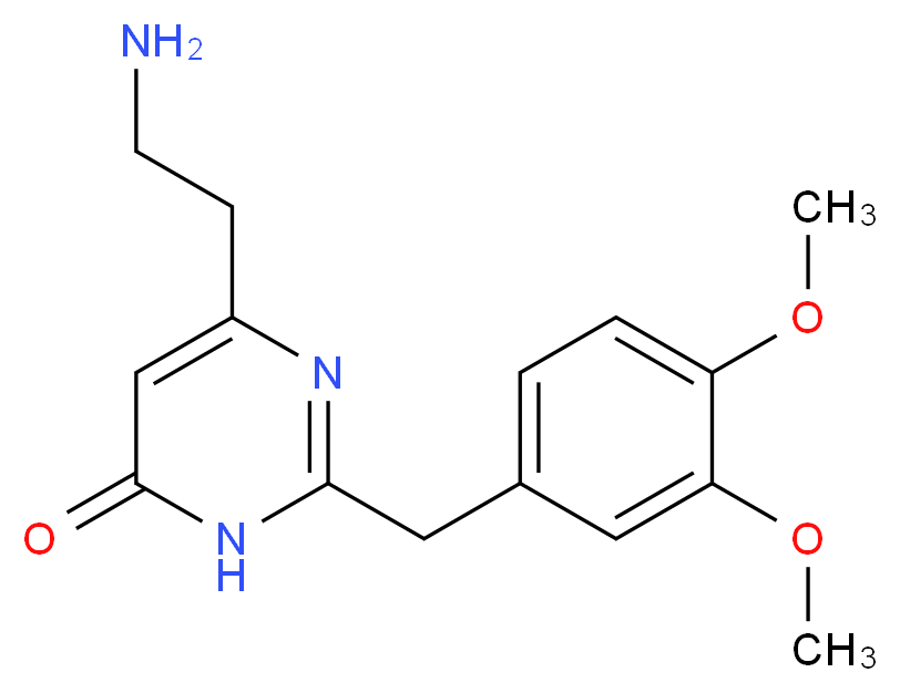 6-(2-aminoethyl)-2-(3,4-dimethoxybenzyl)pyrimidin-4(3H)-one_Molecular_structure_CAS_)